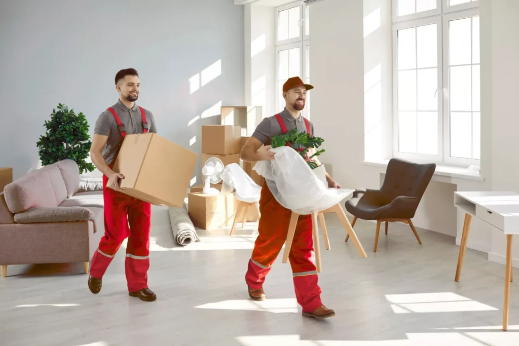 Villa movers in Dubai loading moving truck securely